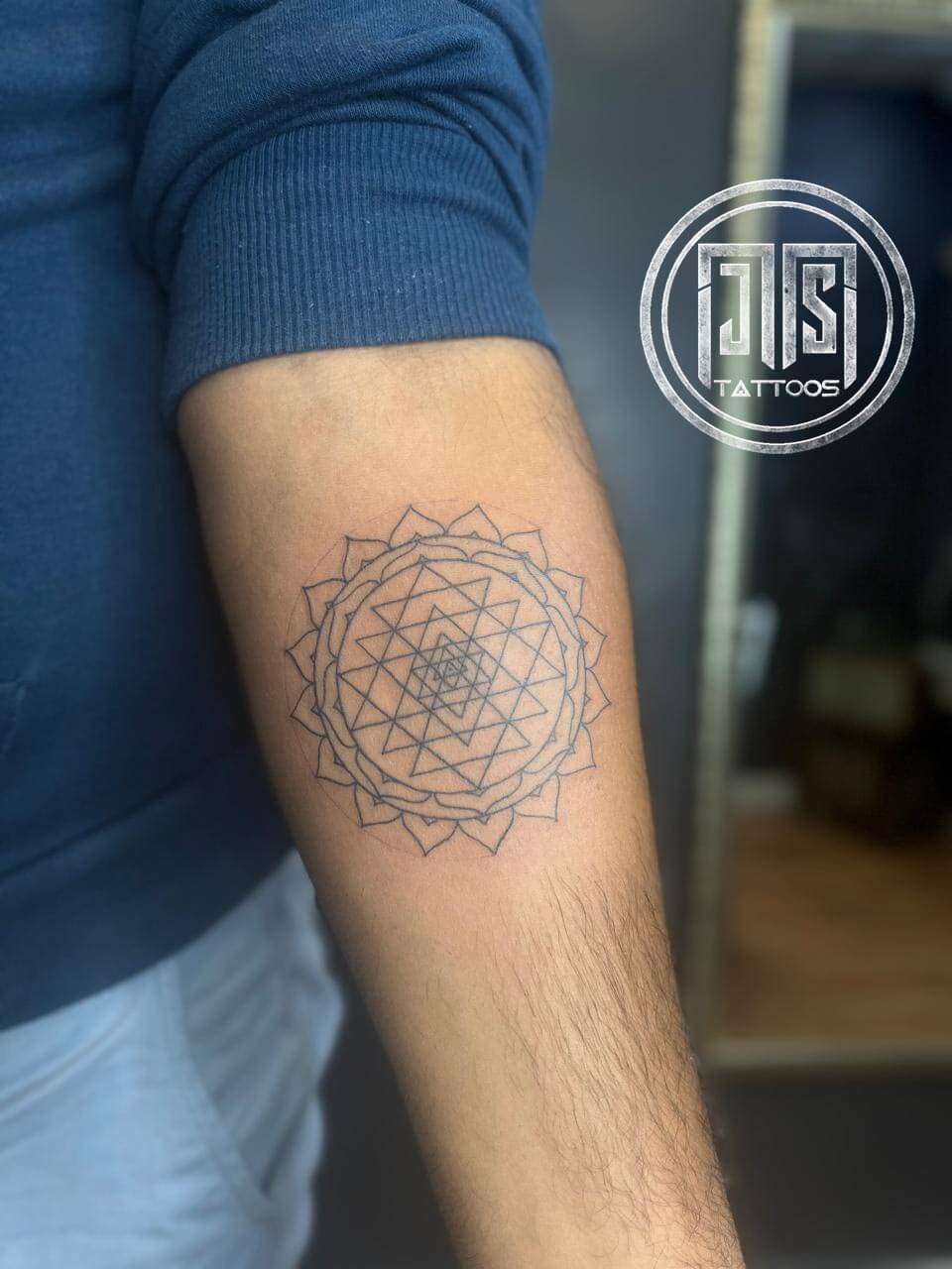 Fine line detail tattoo West Delhi Paschim Vihar MJ's studio